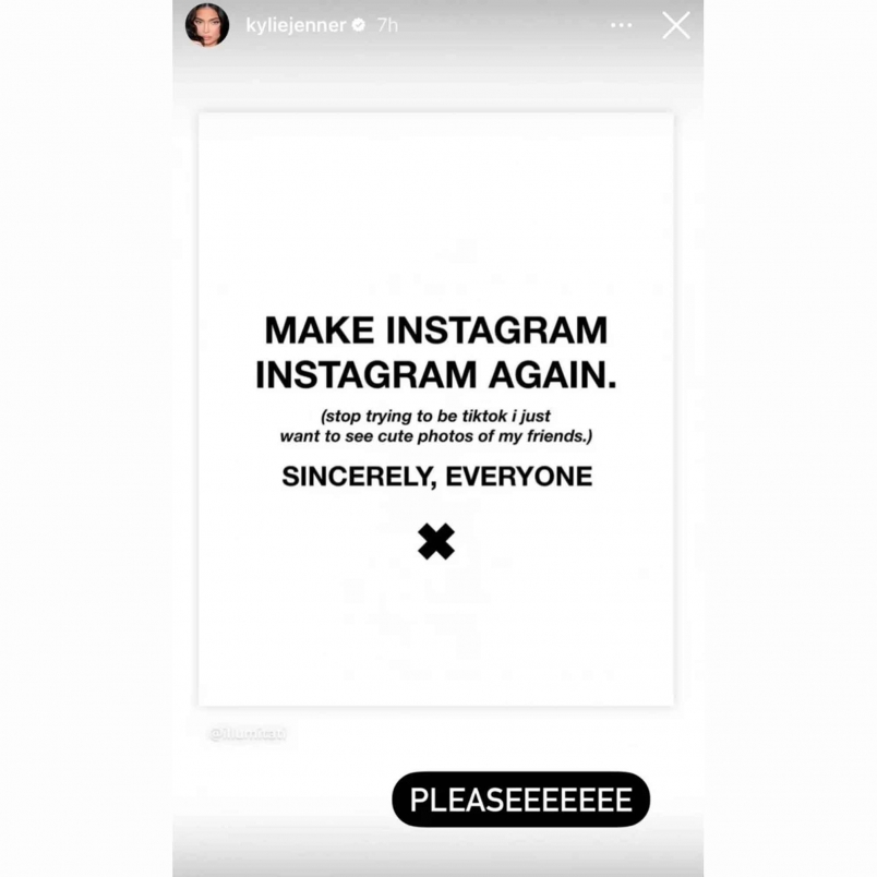 'Make Instagram Instagram Again’ 'Make Instagram Instagram Again’
